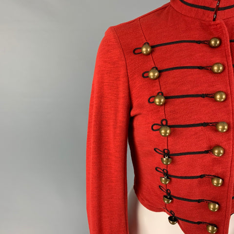 DENIM & SUPPLY by RALPH LAUREN Size M Red Black Cotton Military Jacket