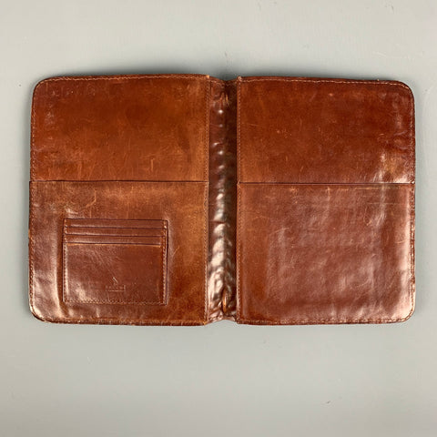 DE VECCHI Brown Woven Leather Portfolio Handbag & Leather Goods