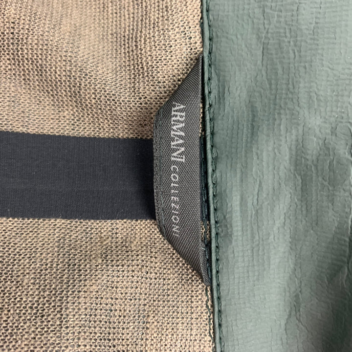 ARMANI COLLEZIONI Size 38 Dark Green Polyethylene Zip Up Water Repellent Jacket