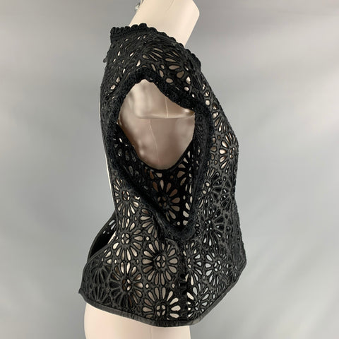 ISABEL MARANT Vestido corto de crochet de viscosa negro talla 4