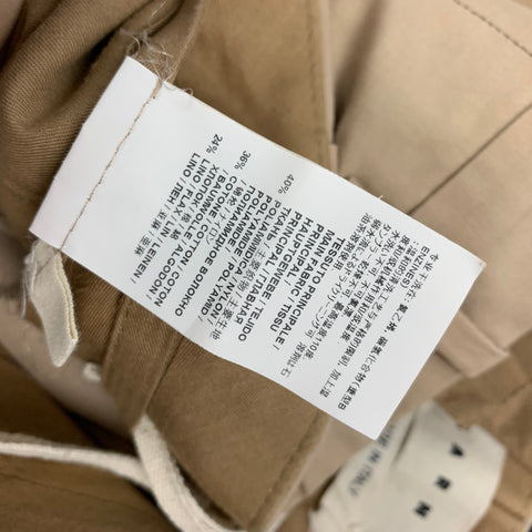 MARNI Size 34 Tan Nylon Blend Button Fly Dress Pants