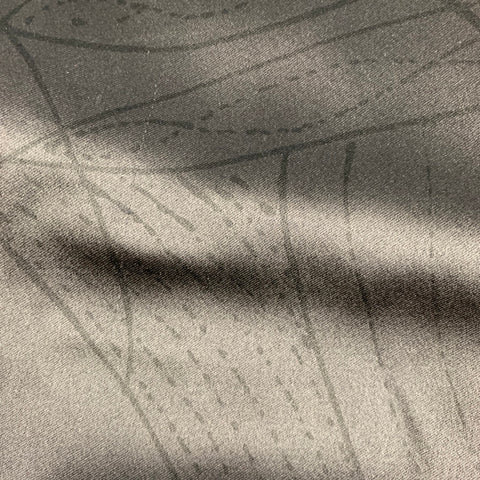 GIORGIO ARMANI Black Abstract Satin Scarves