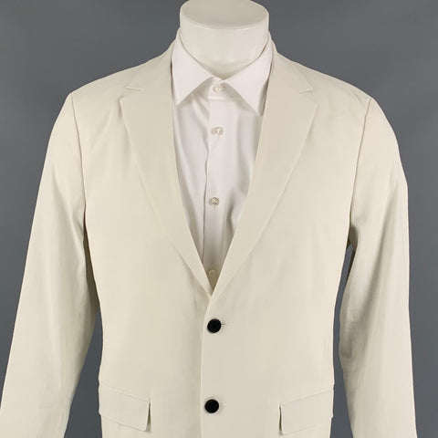 THEORY Clinton Size 40 Regular Off White Linen / Viscose  Eco Crunch Sport Coat