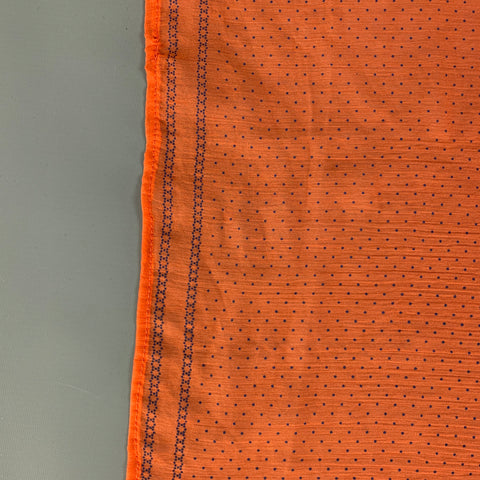 Écharpe en soie à pois orange VINTAGE