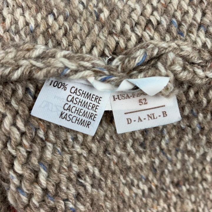 BRUNELLO CUCINELLI Size 42 Taupe Cream Knit Cashmere Cardigan