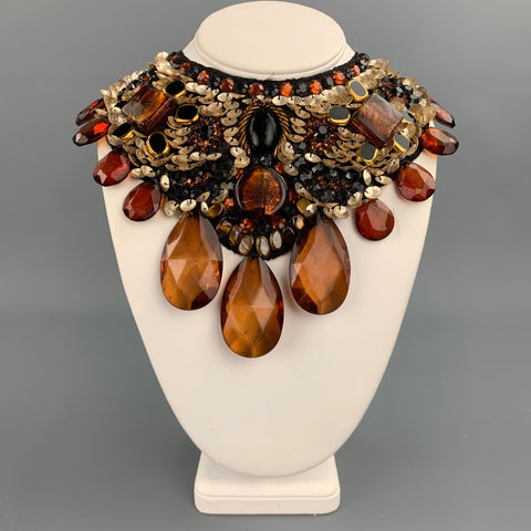 ROBERTA FREYMANN Black & Beige Embellished Necklace