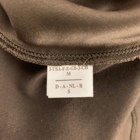 BRUNELLO CUCINELLI Size M Brown Silk Blend V-neck T-Shirt