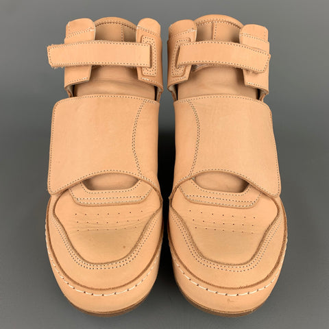 HENDER SCHEME MIP-06 Size 10.5 Natural Vachetta Leather High Top Sneakers
