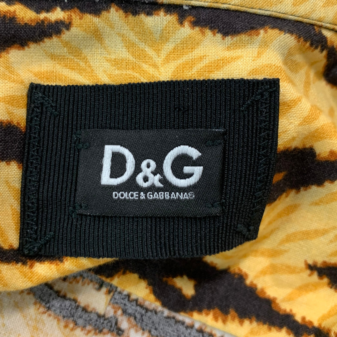 D&G by DOLCE & GABBANA Size XS Brown Gold Cotton Blend Skirt Sets