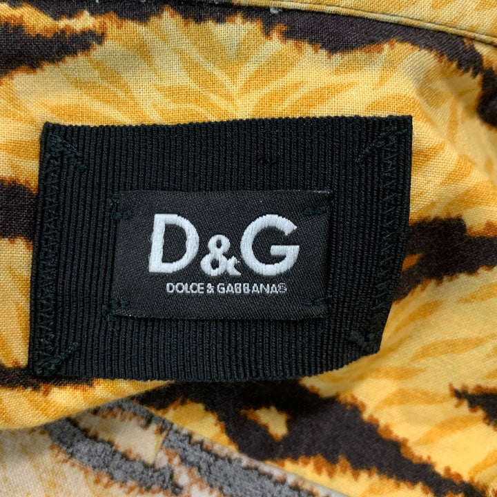 D&amp;G by DOLCE &amp; GABBANA Conjuntos de falda de mezcla de algodón marrón dorado talla XS