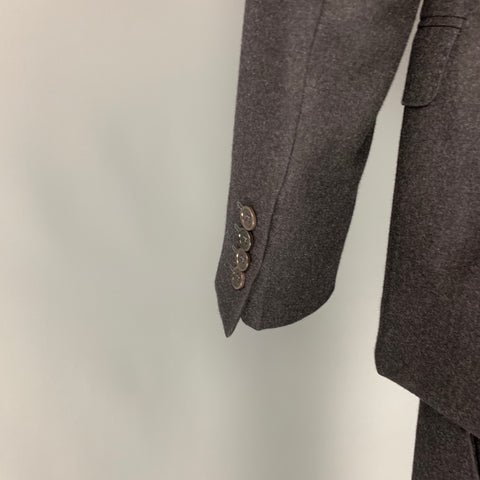 ARMANI COLLEZIONI G Line Size 40 Charcoal Virgin Wool Single Breasted Suit