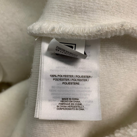 FILA Size M White Polyester 1/4 Zip Jacket