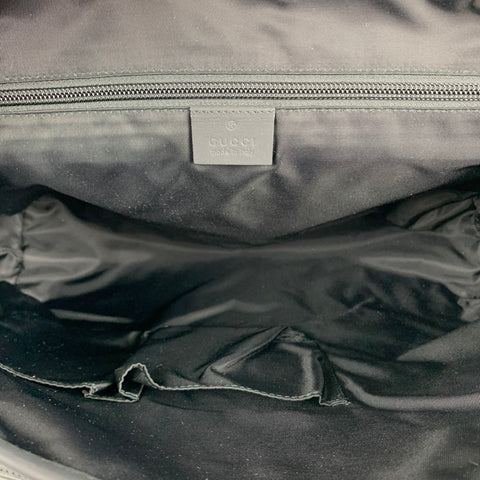 GUCCI GG Guccissima Black Monogram Leather Messenger Bag