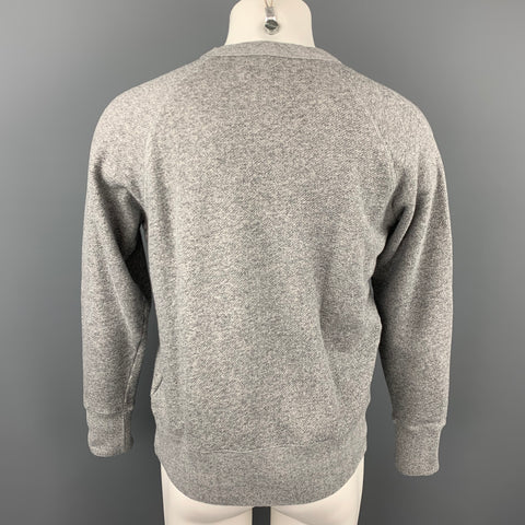 OUR LEGACY Sweat-shirt Raglan en coton chiné gris taille M