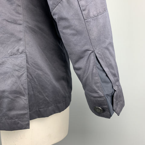 Z ZEGNA SPORT Size L Navy Waterproof Layered Military Jacket