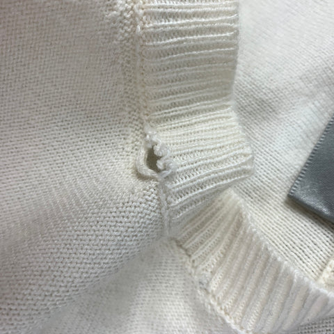 DIOR Size XS Cream Navy Stripe Cotton Blend Nautical Pullover