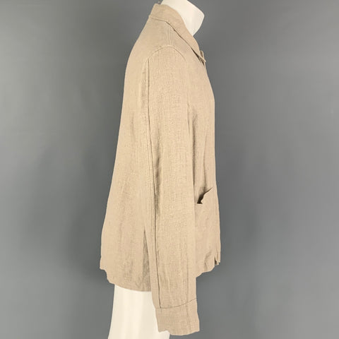 OUR LEGACY  Size 36 Oatmeal Herringbone Linen Patch Pockets Jacket