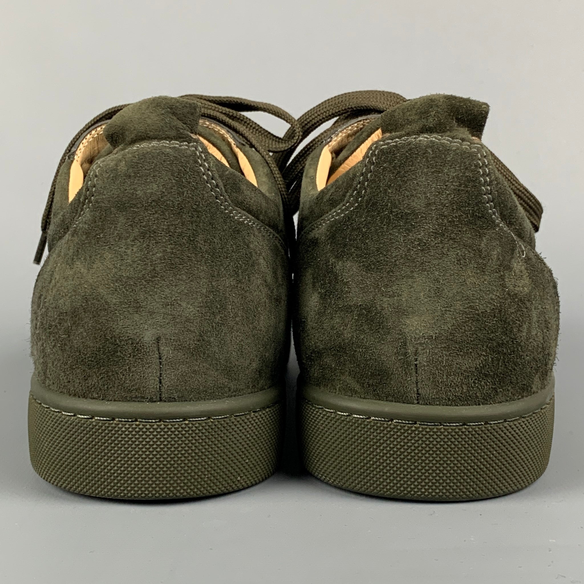 Olive green 2024 louboutin sneakers