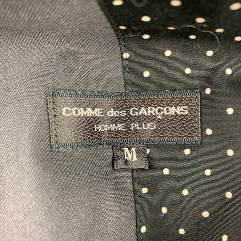 COMME des GARCONS HOMME PLUS Size M Black & White Dots Cotton Tuxedo Vest