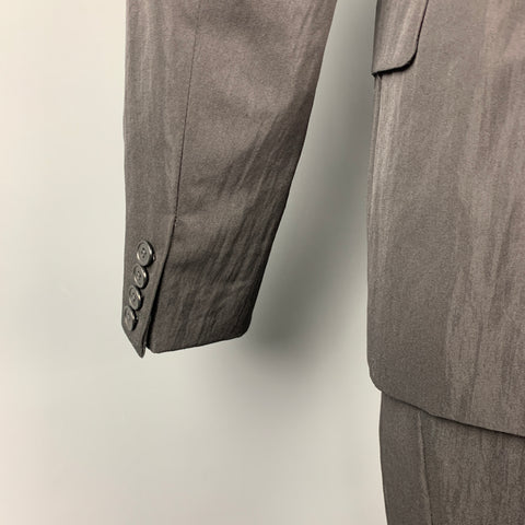 CALVIN KLEIN COLLECTION Size 36 Black Textured Wool / Polyamide Suit