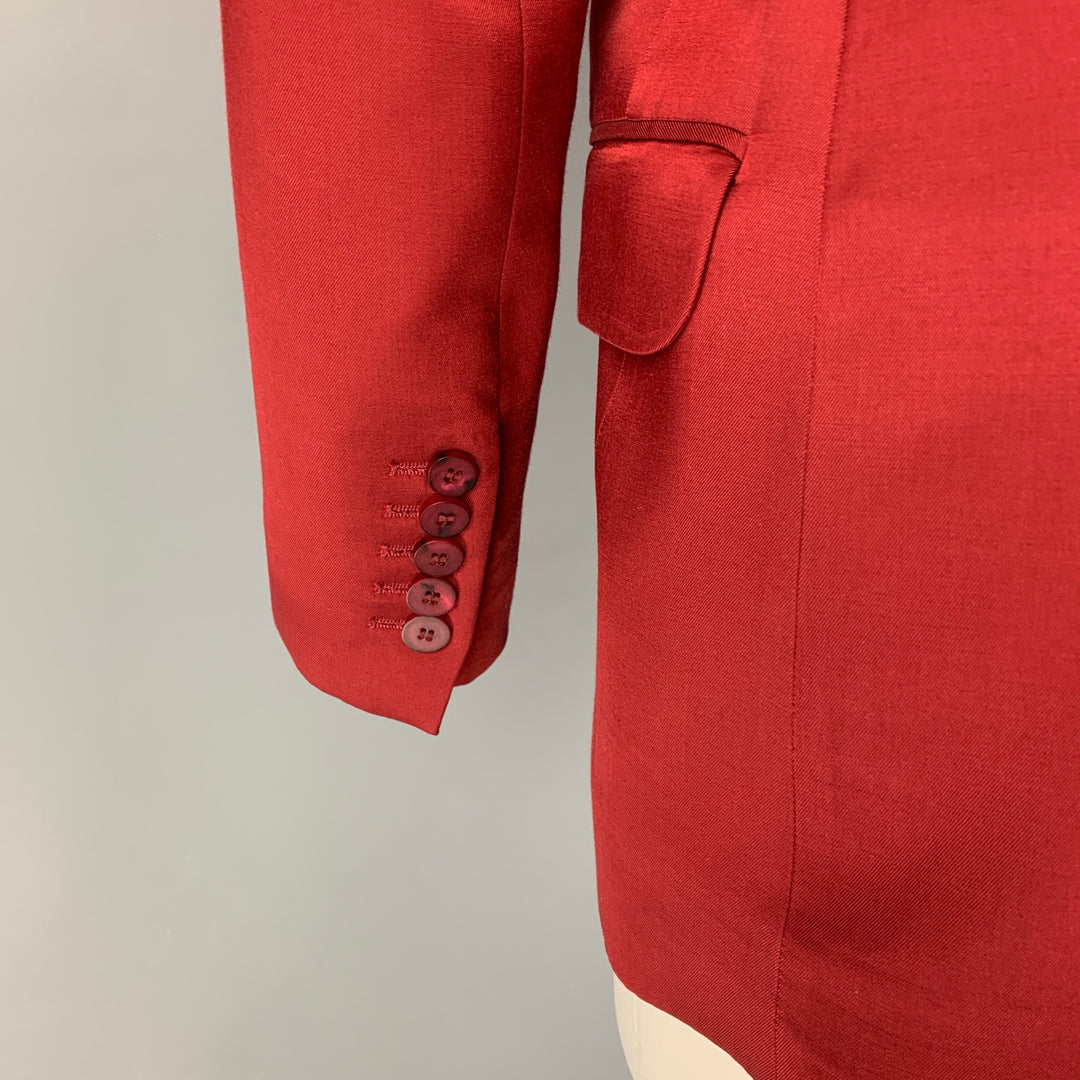 ACNE STUDIOS Size 0 Burgundy Viscose Blend Jacket Blazer