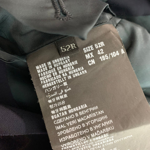 PRADA Size 42 Navy Wool Mohair Single Breasted Sport Coat