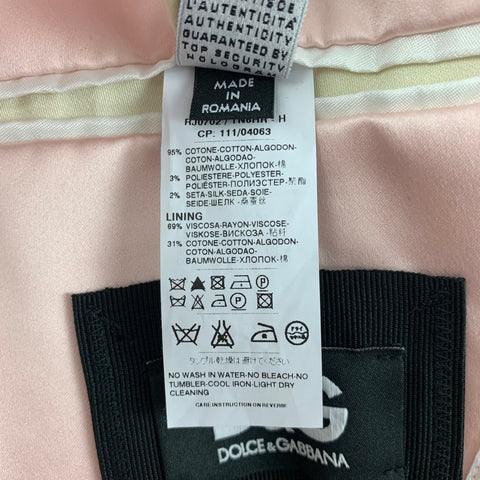 D&G by DOLCE & GABBANA Size 42 Beige & Pink Cotton Blend Sport Coat