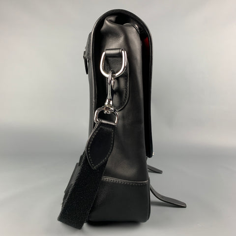 RALPH LAUREN Purple Label Black Leather Briefcase