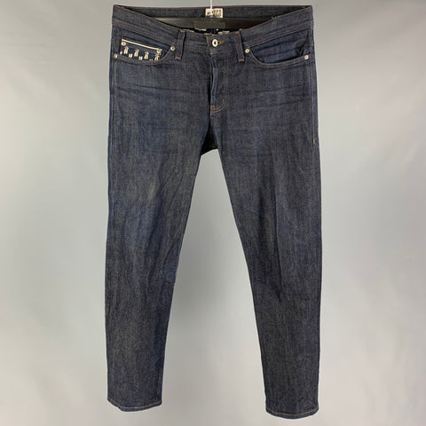 NAKED AND FAMOUS Size 33 Indigo Selvedge Denim Slim Jeans