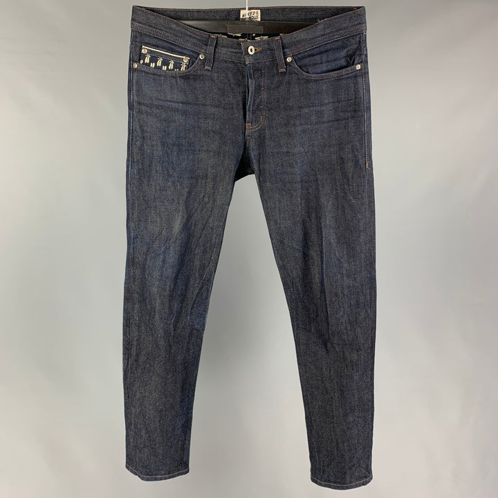 NAKED AND FAMOUS Size 33 Indigo Selvedge Denim Slim Jeans