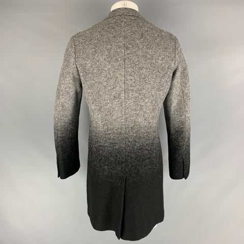 ARMANI EXCHANGE Chest Size 40 Size 40 Grey Black Ombre Wool Blend Coat