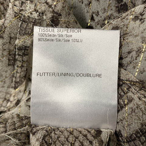FERAUD Size 6 Gray Silk Snakeskin Camisole Dress Top
