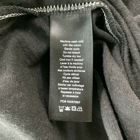 RAG &amp; BONE Camiseta con cuello redondo de lana lisa gris oscuro Talla L