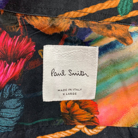PAUL SMITH Size L Multi-Color Floral Cotton Button Down Long Sleeve Shirt