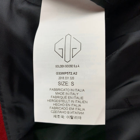 GOLDEN GOOSE Size S Red & Burgundy Ombre Cotton Notch Lapel Sport Coat