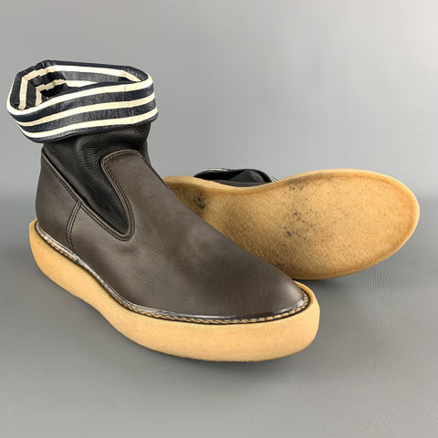 KAPITAL Size 6.5 Brown Leather Crepe Sole POPEYE Boots