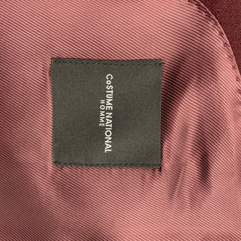 CoSTUME NATIONAL Size 42 Burgundy Wool Notch Lapel Sport Coat