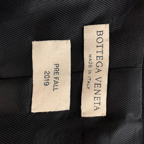 BOTTEGA VENETA Pre-Fall 2019 Size 42 Black Mohair Wool Notch Lapel Suit