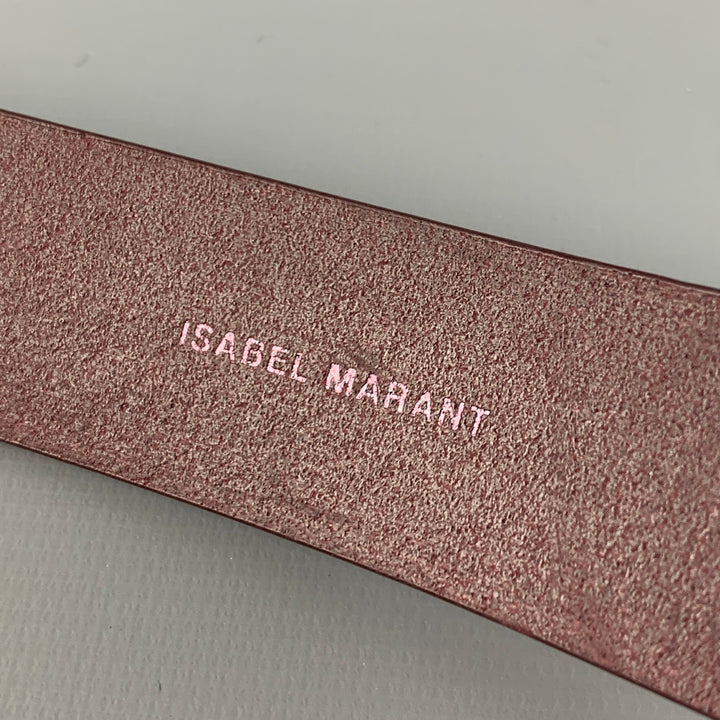 ISABEL MARANT Waist Size L Burgundy Leather Belt