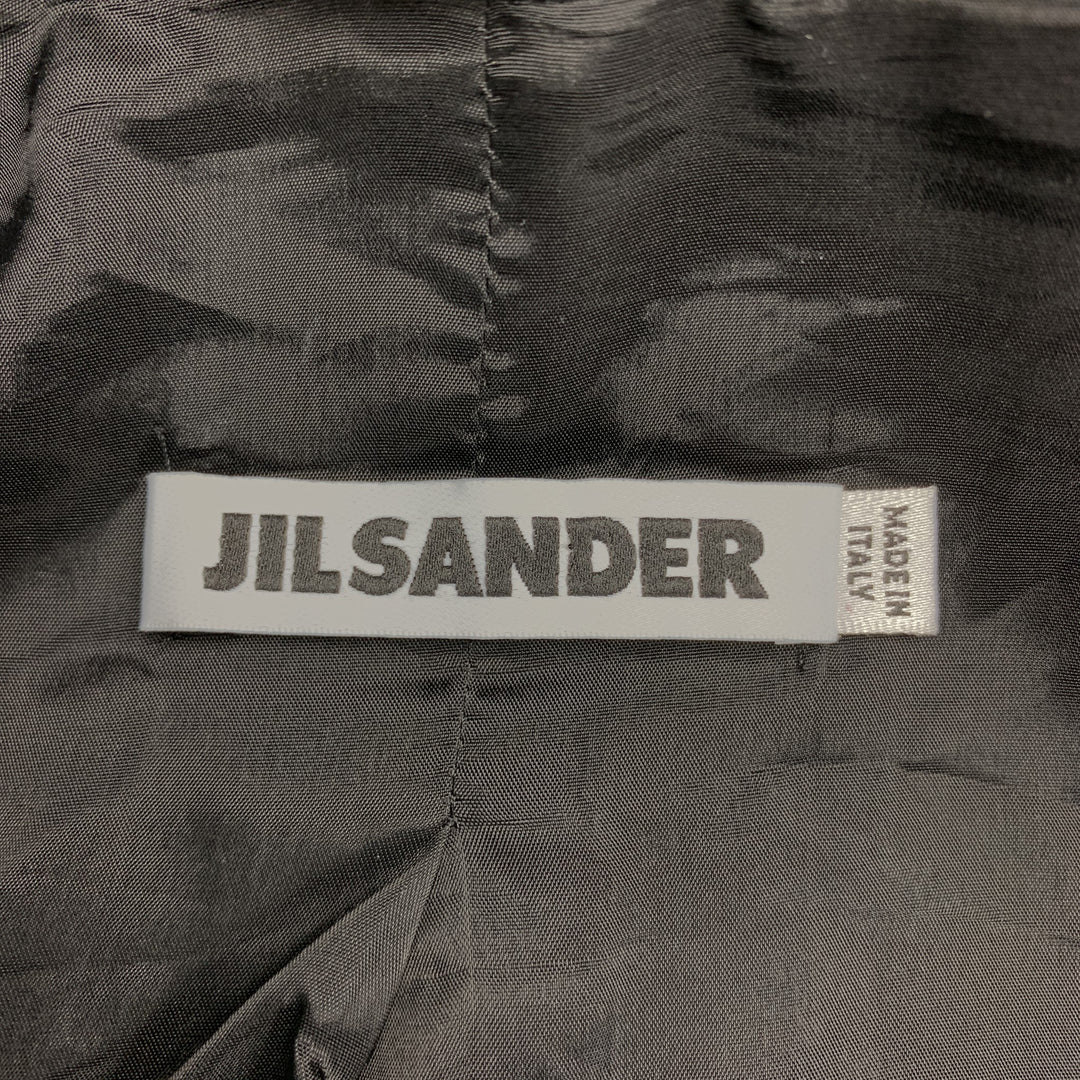 JIL SANDER Size 8 Black Hidden Placket Blazer Coat