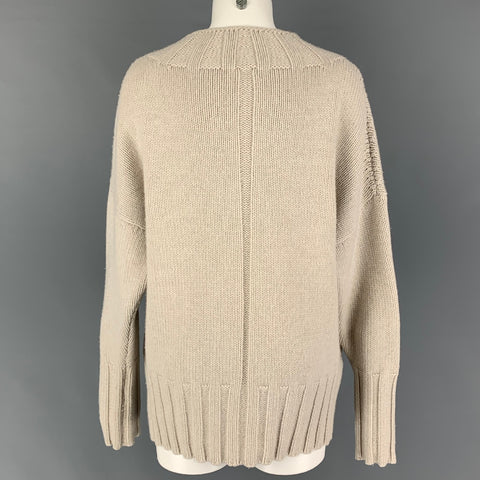 THE ROW Size XS Beige Knitted Oversized Sweater