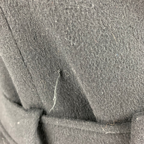 CHANEL Size 10 Black Cashmere Single Breasted Coat