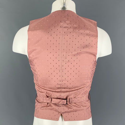 DOLCE & GABBANA Size 36 Mauve Silk Buttoned Vest