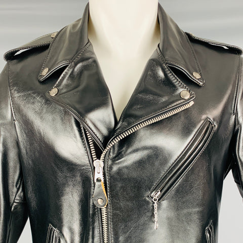 PERFECTO by SCHOTT BROS Size M Black Leather Motorcycle Jacket
