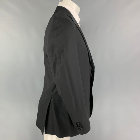 PORTS INTERNATIONAL Size 40 Black Wool Tuxedo Sport Coat