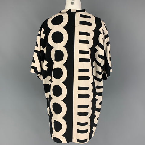 MARC JACOBS Taille Unique Chemise surdimensionnée monogramme en coton blanc noir