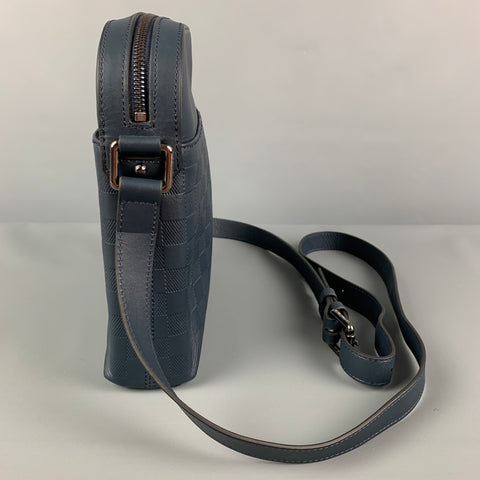 LOUIS VUITTON Blue Leather Damier Infini District Pochette Bag