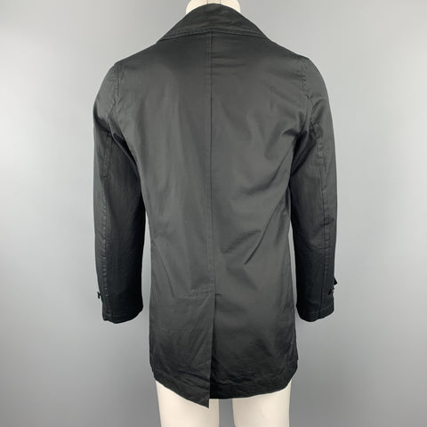 COMME des GARCONS HOMME PLUS Size M Black Cotton Double Breasted Coat