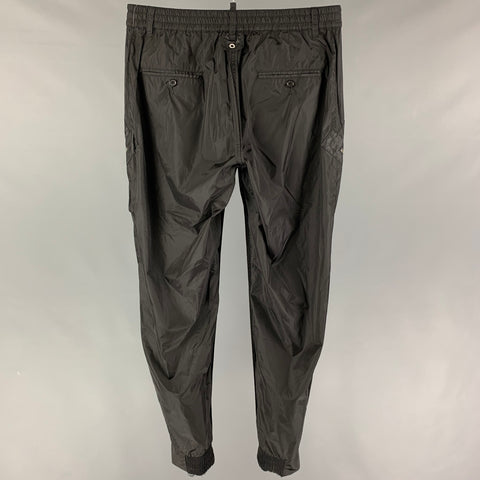 DSQUARED2 Size 32 Black Polyamide Tuxedo Casual Pants