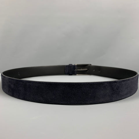 HUGO BOSS Size 38 Navy Suede Belt